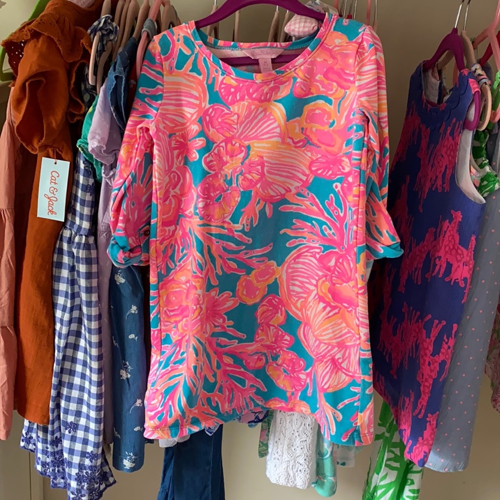 Lilly Pulitzer Pink and Blue Kids Dress